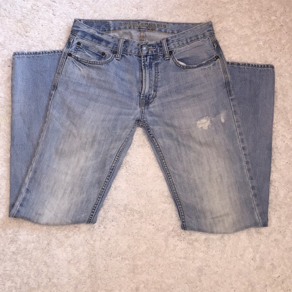 AE lightly distressed jeans.